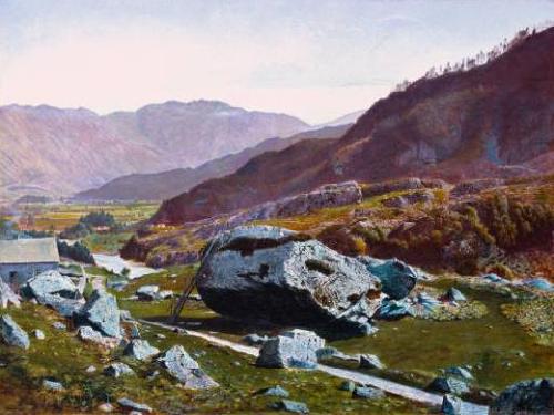 Atkinson Grimshaw Bowder Stone, Borrowdale